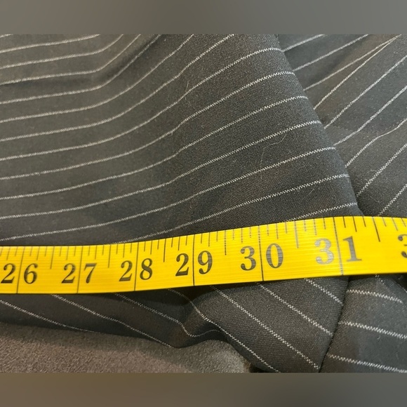 Gloria Vanderbilt Womens Black Micro flax Twill Haven Striped Trousers 10 New - Picture 14 of 14